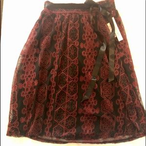 New! Burgundy and black skirt